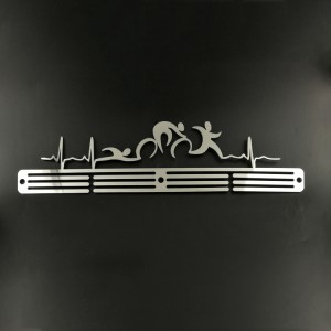 Custom Stainless Steel Triathlon Medal Hanger