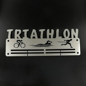 Custom stainless steel Triathlon Run Medal hanger
