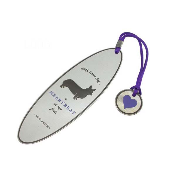 Newly ArrivalAntique Plated Dog Tag - Custom brass etched dog and soft enamel book mark – Global Art Gifts