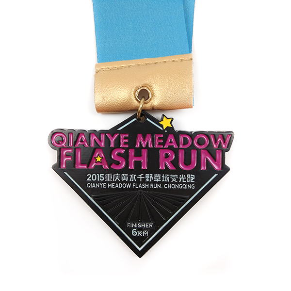 Special Price for Running Medal Hanger Display - Custom logo flash run glowing medal with soft enamel – Global Art Gifts