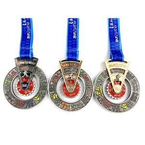 Prilagođena mekana emajl medalja sa Spinner Running Man
