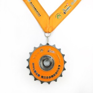 médailles d'empilage personnalisées pour les courses cyclistes de la série
