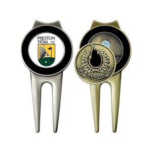 Die tuur nickel anti-dahab magnetic Golf Divot Tool Iyadoo logo Custom