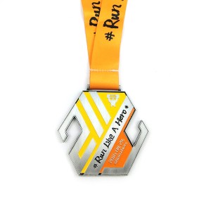Gratis design Sekskantet maraton oplukker medalje