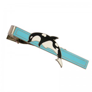 Free Design metal Tie Clip with soft enamel Cute animal