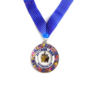 medalla de Spinning personalizado de alta calidade con esmalte brando