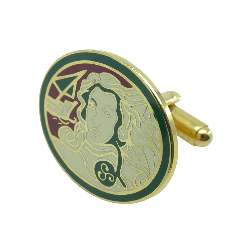 Well-designed Silver Medals - High quality Plating Gold Cufflinks with Hard Enamel – Global Art Gifts