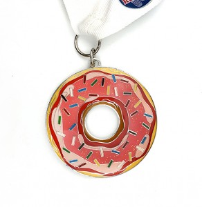 High quality professional Glitter doughnut Medal