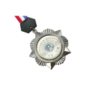 Sıcak satış Custom Zamak Kaplama karşıtı gümüş madalya Onur