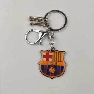 Direct Manufacturer Custom Soccer Football Club Logo Key chain KeyRing