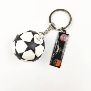 Wholesale Souvenir World Cup Football Keychain Soccer Club Logo Keyring