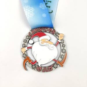 China Factory wholesale Custom Holiday medal Zinc Alloy Christmas medals