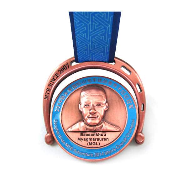 Bottom price Metal Medal Manufacturer - Mountain Bike Challenge Spinning Medal Plating Bronze – Global Art Gifts