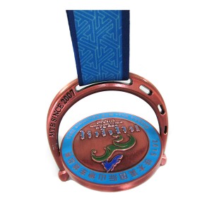 Mountain Bike Challenge Spinning Medal Plating Bronze