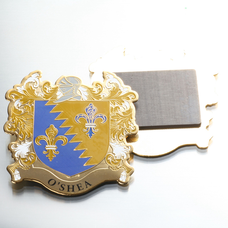 High reputation Keychain Souvenir - ODM Manufacture  Golden metal fridge magent – Global Art Gifts