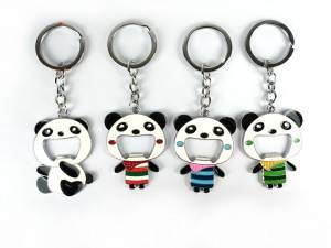 Bottle opener keychain with Panda Cartton keychain OEM keychain Disney keychain