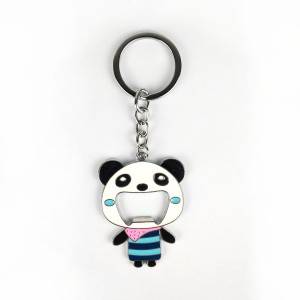 Bottle opener keychain with Panda Cartton keychain OEM keychain Disney keychain