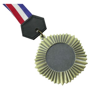 Plating Anti-Gold Blank medalya sa 3D Engraved para sa kaganapang