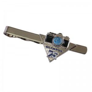 Plating Silver metal Tie Clip with custom airplane logo
