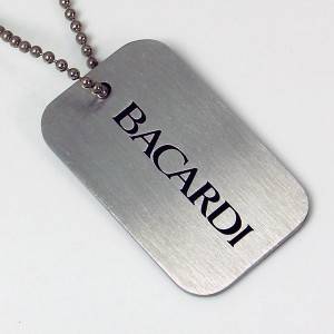 Discount Price China Stylish Silver Plated Zinc Alloy Dog Tag with Glitter Finish