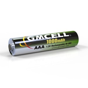 GMCELL 1.2V NI-MH AAA 1000mAh Battery Yowonjezereka