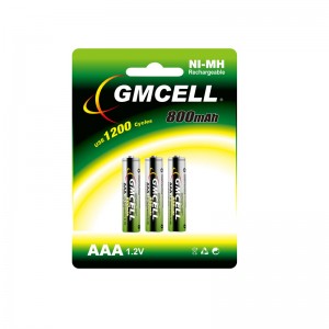 GMCELL 1.2V NI-MH AAA 800mAh રિચાર્જેબલ બેટરી
