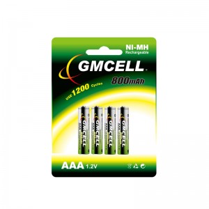 GMCELL 1.2V NI-MH AAA 800mAh 充電式バッテリー