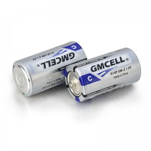 Bateria de zinco carbono tamanho C GMCELL atacado