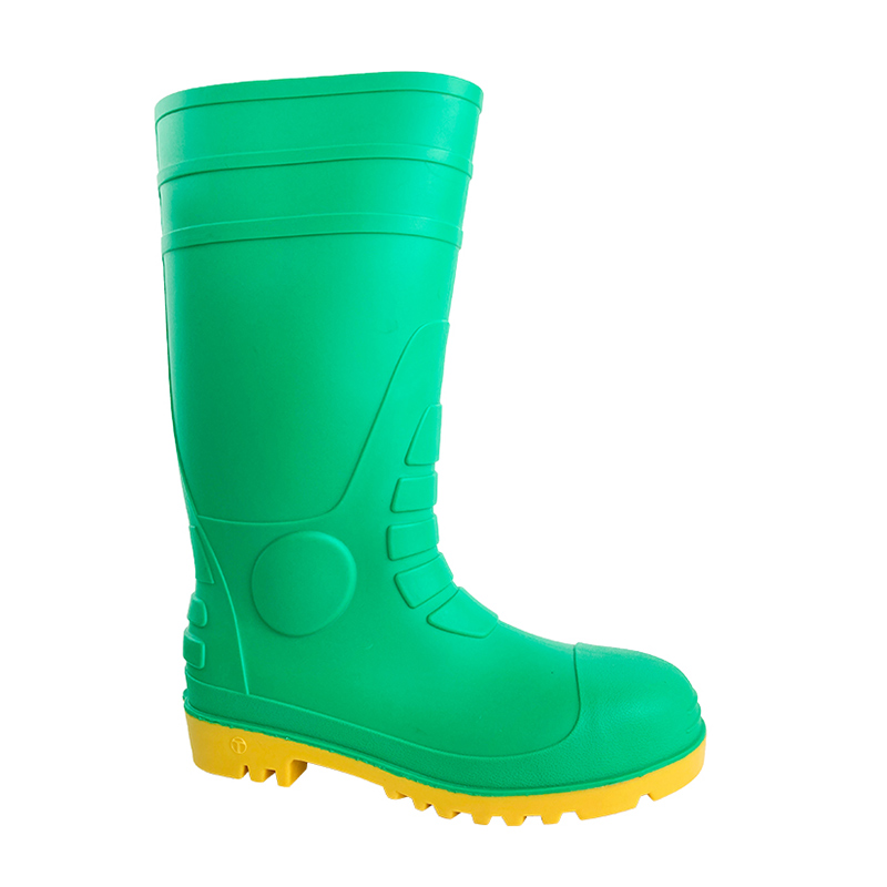 ASTM Certificate Chemical Resistant PVC Safety Rain Boots with Steel Toe and Midsole