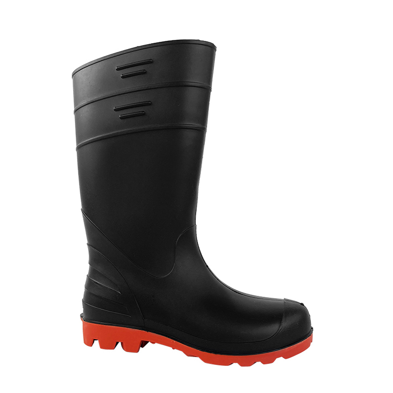 Durable Farming and Industry Black Economy PVC Working Rain Boots for Man