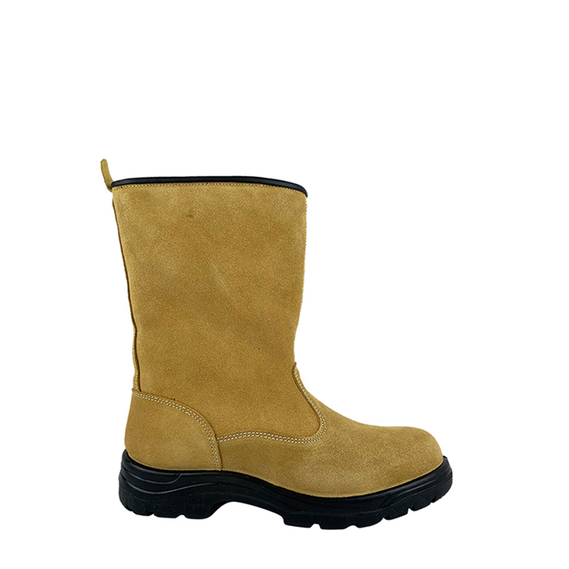 Oil Field Warm Safety Knee Boots with Fur Lining and Composite Toe and Kelvar Midsole