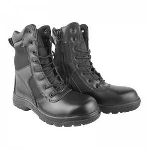 9 Inch Military Protection Leather Boots with Steel Toe and Plate