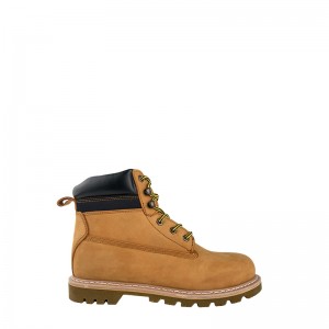 Yellow Goodyear Welt Safety Leather Shoes na may Steel Toe at Midsole