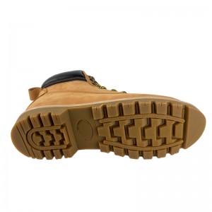 Pantofi galbeni din piele de siguranță Goodyear Welt, cu vârf de oțel și talpă intermediară