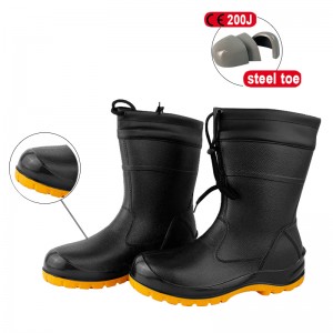 Boots Rain PVC Low-cut Steel toe karo Collar