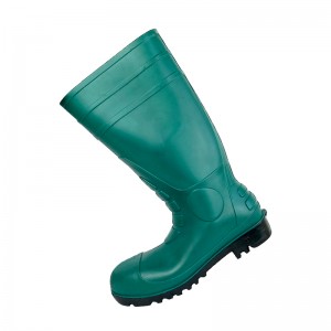 Dark Green PVC Waterproof Steel Toe Work Rubber Boots