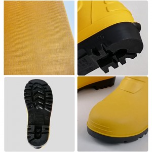 Reflective Top Yanke PVC Safety Rain Boots Botas De Lluvia