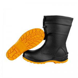 Lightweight Low-cut Steel toe PVC Rain Boots with Collar