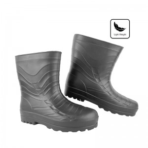 Mens Black Rain boots buolbuol Waterproof Wide Width Boots