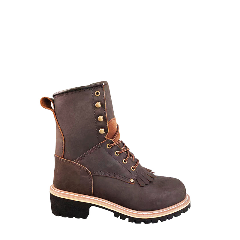 9 inch Waterproof Safety Logger Boots with Steel Toe and Steel Midsole