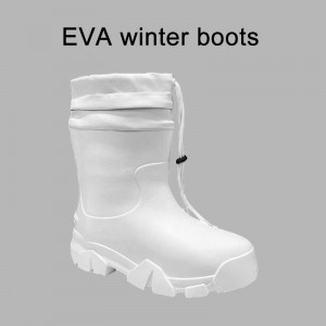 Bottes d'hiver antidérapantes en EVA avec bottes de chef blanches en tissu