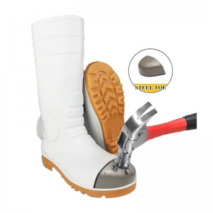 CE Food Industry PVC Rain Boots with Steel Toe and Midsole