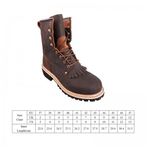 9 inch Waterproof Safety Logger Boots with Steel Toe and Midsole