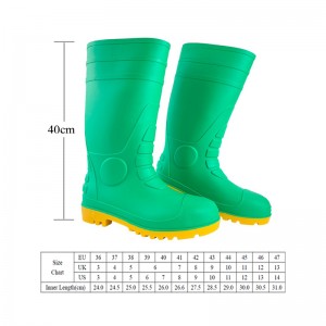Защитные ботинки из ПВХ, химически стойкие по ASTM, со стальным носком и межподошвой