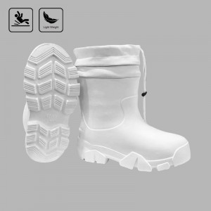 Slip-Resistant EVA Winter Boots with Fabric White Chef Boots