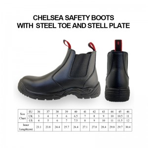 Men Slip-on PU Sole Dealer Boot with Steel Toe Cap and Steel Midsole