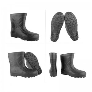 Mens Black Rain Boots cheviy Waterproof Wide Width Boots
