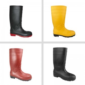 CE Anti-static PVC Safety Rain Boots with Steel toe and Midsole