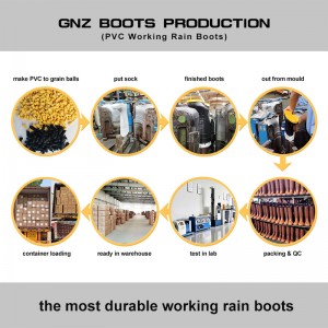 Farming and Industry Black Economy PVC Working Rain Boots for Man