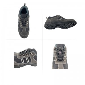 حذاء جلدي آمن بحقن نعل من البولي يوريثان مقاس 4 بوصات مع مقدمة فولاذية ولوحة فولاذية